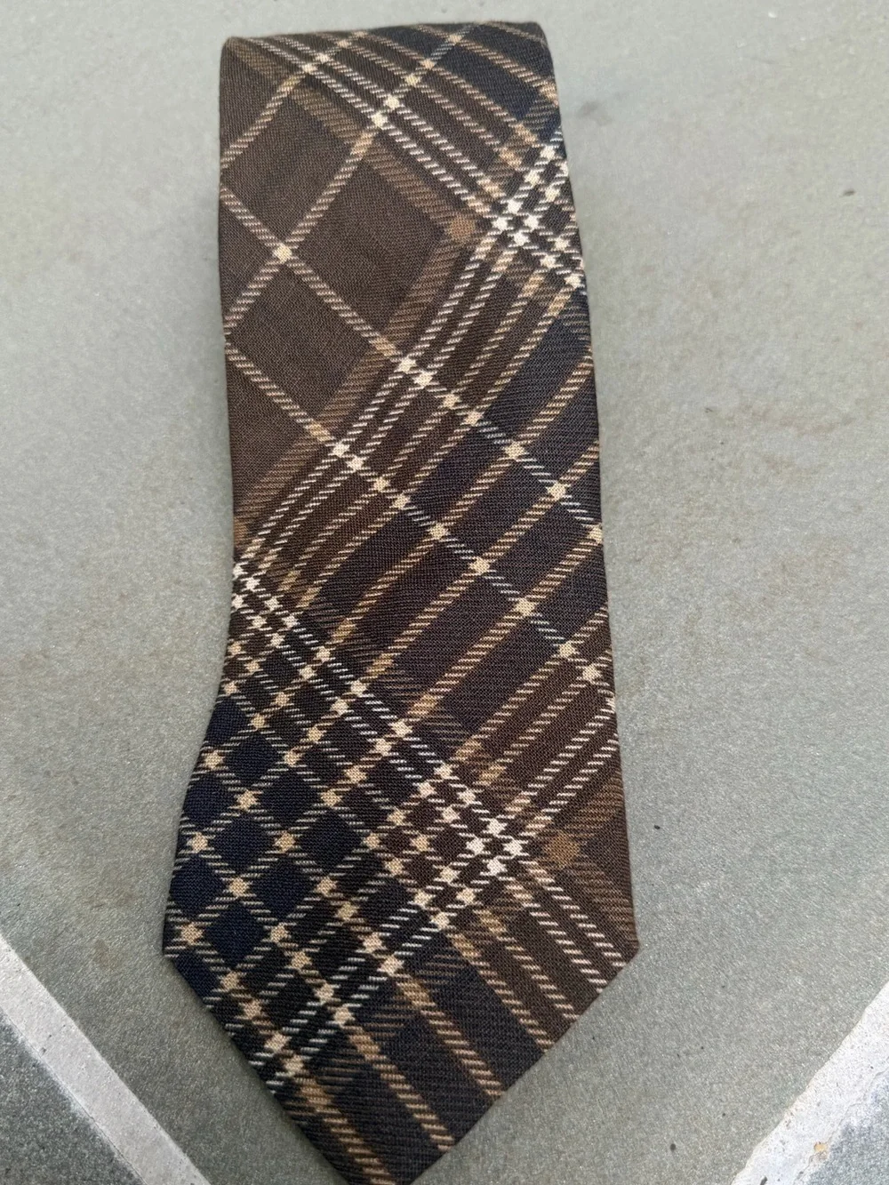 Ralph Lauren Purple Label 100% linen Tie Made in Italy Brown Black Tan